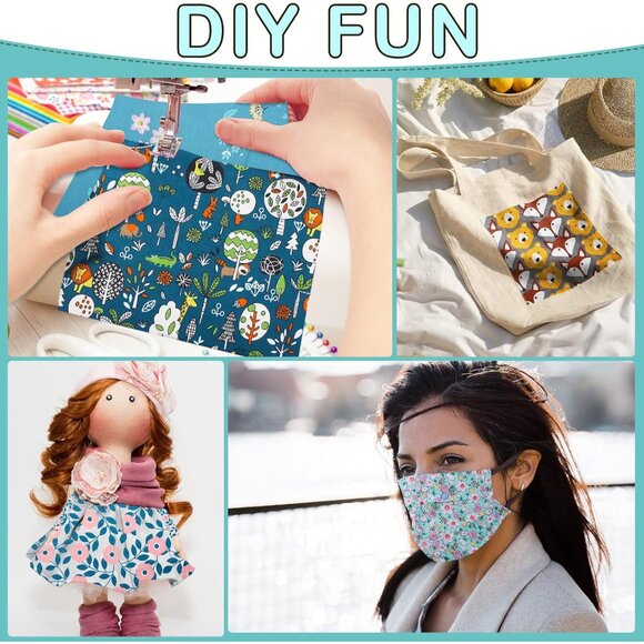 40 Pcs 10 x 10 Inches Cotton Fabric Bundle Squares Precut Fabric Squares Multi C - Picture 5 of 6